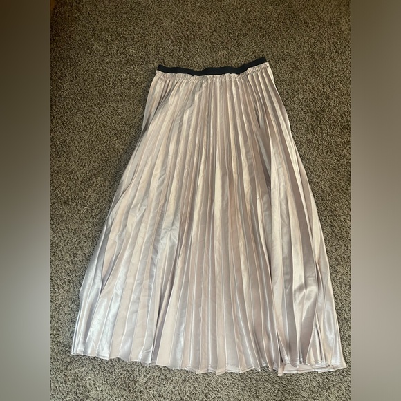 Dresses & Skirts - ZARA Elegant Cream Pleated Skirt